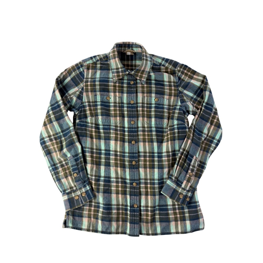Duluth Trading Free Swingin Flannel Shirt Womens XS Plaid Cotton Gorpcore